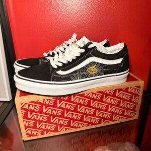 Vans Old Skool Web Black and White Sneakers with Yellow Accents Sz 10w/8.5m